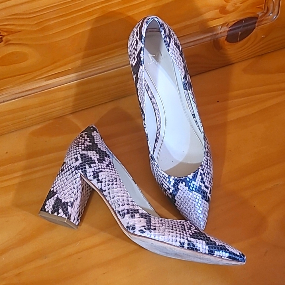 Marc Fisher Ltd Python Print Block Heels - image 1